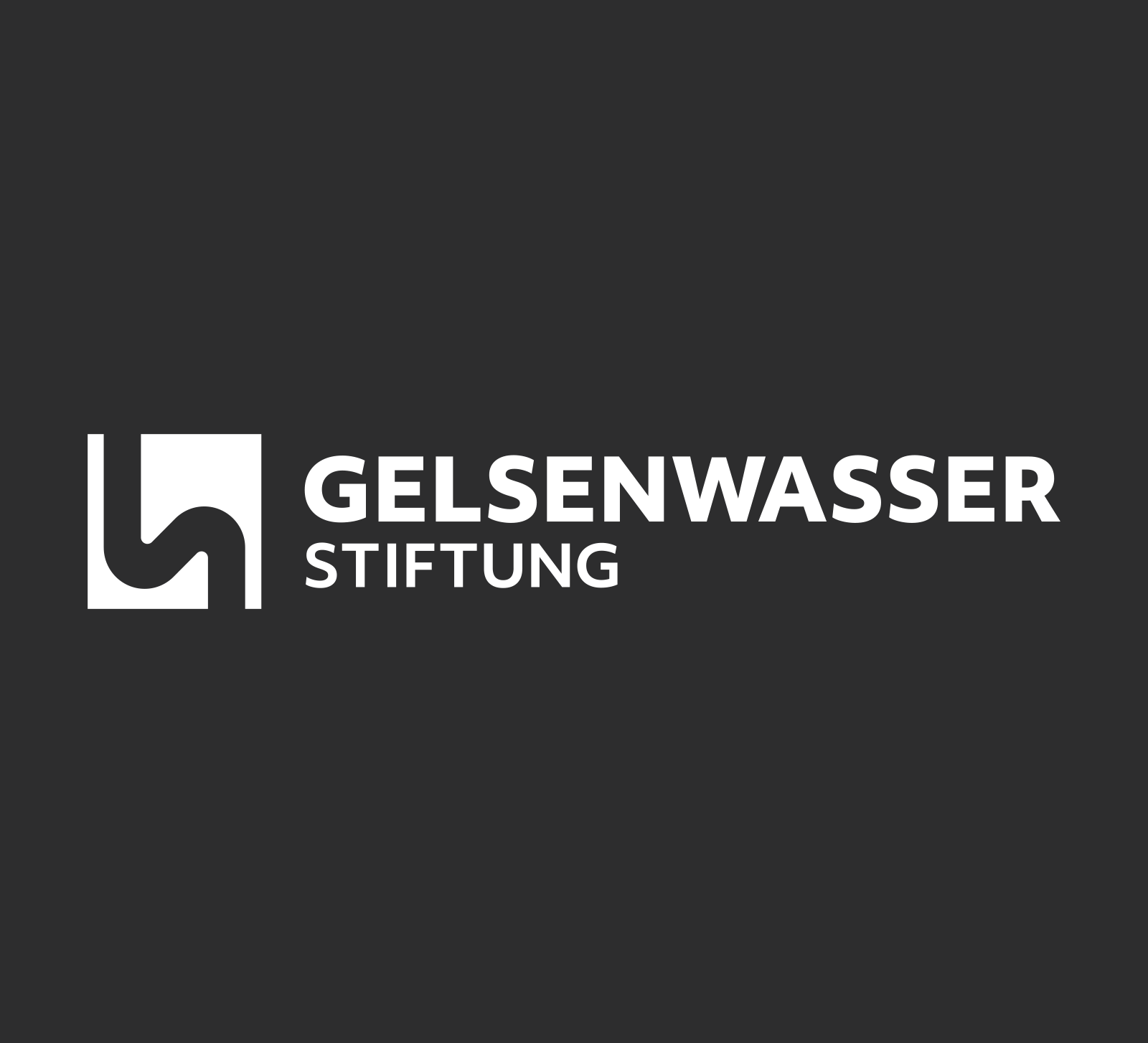 Gelsenwasser Stiftung Logo auf dunklem Hintergrund